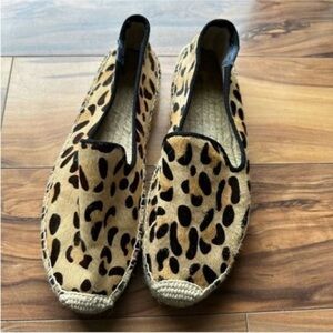 Soludos animal print Espadrille loafers 8